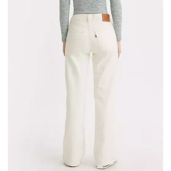 Levi's Baggy Bootcut Jeans Premium Denim White 27 - Picture 1 of 16